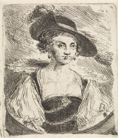 Porträtt av Helena Fourment av Philippe Lambert Joseph Spruyt