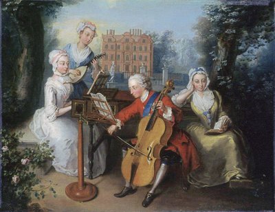 Grupporträtt av barnen till kung Georg II av England av Philippe Mercier