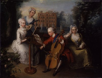 Grupporträtt av barnen till kung Georg II av England av Philippe Mercier
