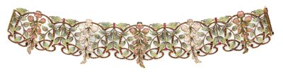 Art Nouveau multi-pärla och emalj 