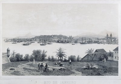 Nio panoramautsikt över Rio de Janeiro: Från Ilha das Cobras av Philippe and Ciceri Eugene Benoist