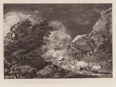 En storm (gravyr) av Philippe de (after) Loutherbourg