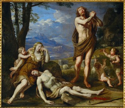 Beweinung Abels (målning på duk) av Philippe de Champaigne