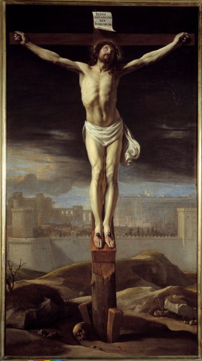 Kristus på korset. Målning av Philippe De Champaigne (1602-1674) Ec. Flam. av Philippe de Champaigne