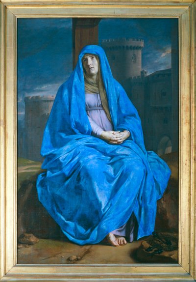 La Vierge de douleur au pied de la croix - Jungfru i sorg med korset vid sina fötter ... av Philippe de Champaigne