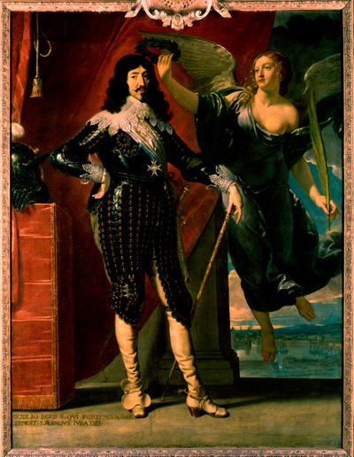 Ludvig XIII - porträtt av hans kröning av Victory av Philippe de Champaigne