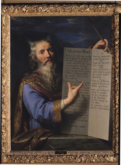 Moses med lagens tavlor, 1663 av Philippe de Champaigne