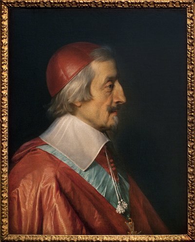 Porträtt av kardinal Richelieu (Armand Jean Duplessis de Richelieu av Philippe de Champaigne