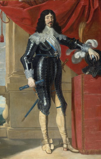 Porträtt av Ludvig XIII av Frankrike (1601-1643) par Champaigne, Philippe, de (1602-1674), första hälften av 1600-talet. - Olja på duk, 209,5x136 - Privat samling av Philippe de Champaigne