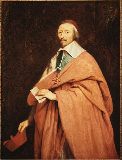 Porträtt av Richelieu av Philippe de Champaigne (1602 - 1674), Museet i Versailles. av Philippe de Champaigne