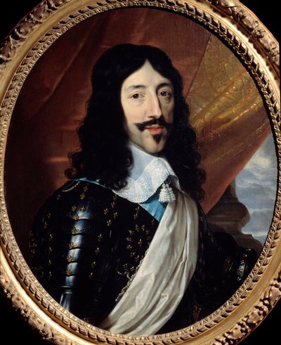 Porträtt av kungen av Frankrike Ludvig XIII (1601-1643) Målning av Philippe de Champaigne (1602-1674) 1600-talet sön. 0,75x0,62 m Paris, Musee Carnavalet - Porträtt av kung Ludvig XIII av Frankrike (1601-1643). Målning av Philippe de Champaigne (1602-1674) av Philippe de Champaigne