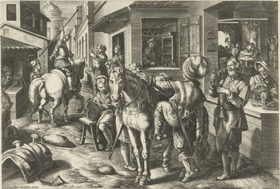 Stigbyglar Nya uppfinningar och upptäckter (serietitel) Nova Reperta (serietitel) av Philips Galle (attributed to workshop of)