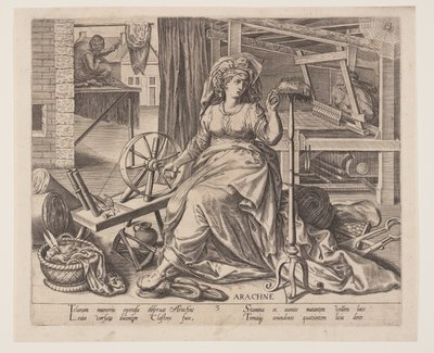 Arachne, från The Occupations av Philips Galle