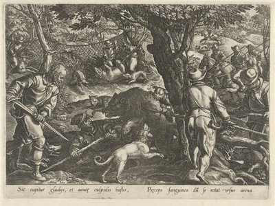 Berenjacht Jachttaferelen (serietitel) Där alla typer av jakt, fågelfågel och fiske (serietitel) av Philips Galle