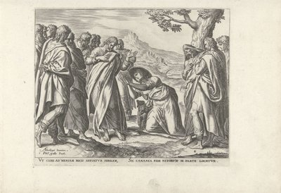 Kristus och den kanaaneiska kvinnan Sex scener med Kristus och kvinnor från evangelierna (serietitel) av Philips Galle