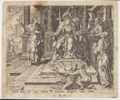 Daniel vägrar att dyrka Bel av Philips Galle