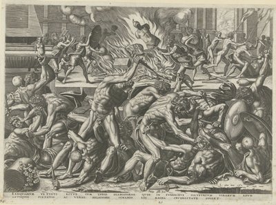 Gladiatorernas kamp av Philips Galle