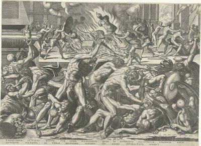 Gladiatorernas kamp av Philips Galle
