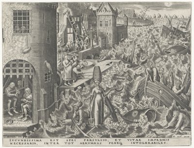 Högen Spes (titel på objekt) De sju dygderna (serietitel) av Philips Galle