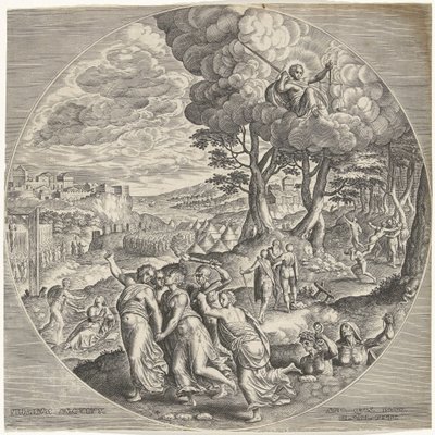 Järnåldern Ferreum saeculum (titel på objekt) The Four Ages (serietitel) av Philips Galle