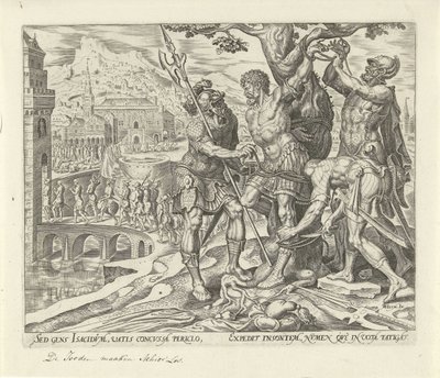 Israeliterna skar loss Akior Judits och Holofernes historia (serietitel) av Philips Galle