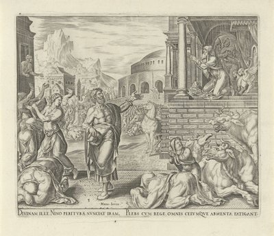 Jona förutspår Nineves undergång History of Jonah (serietitel) av Philips Galle