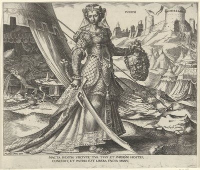 Judith Ivdith (titel på objekt) Åtta kända kvinnor från Gamla och Nya testamentet (serietitel) av Philips Galle