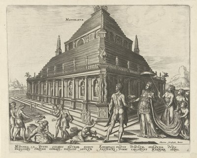 Halikarnassos mausoleum Mavsolevm (titel på objekt) Världens åtta underverk (serietitel) av Philips Galle