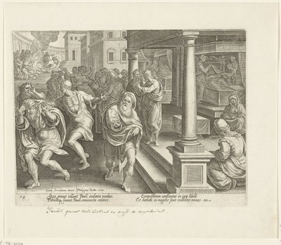 Paulus driver ut demonerna i Efesos Apostlarnas handlingar (serietitel) Acta Apostolorum (serietitel) av Philips Galle