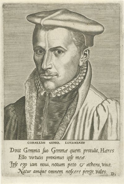 Porträtt av Cornelius Gemma av Philips Galle