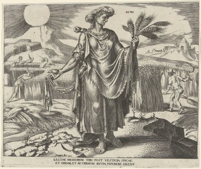 Ruth Rvth (titel på objekt) Åtta kända kvinnor från Gamla och Nya testamentet (serietitel) av Philips Galle