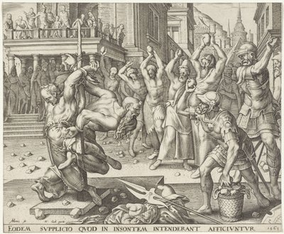 Stening av de äldre Story of Susanna (serietitel) av Philips Galle