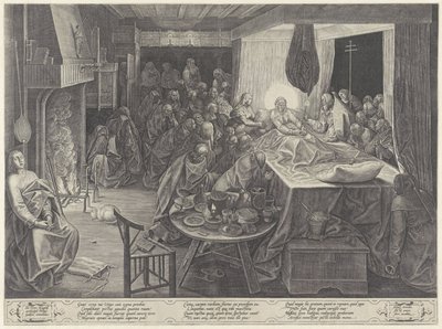 Marys dödsbädd av Philips Galle