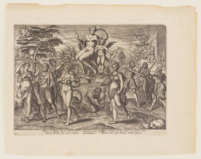 Kvinnans kraft [3 Esdras 4:18-19, 22-23, 29-32], från De fyra starkaste krafterna av Philips Galle