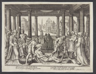 Begravningen av St. Stefan av Philips Galle