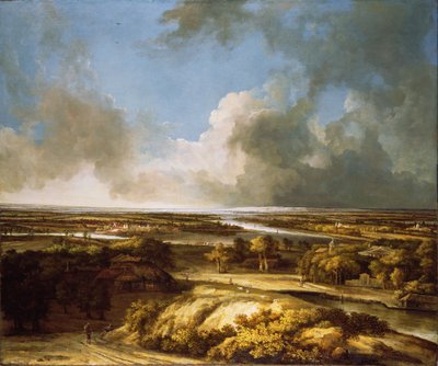 Ett landskap med panoramautsikt av Philips Koninck
