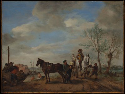 En man och en kvinna till häst av Philips Wouwerman