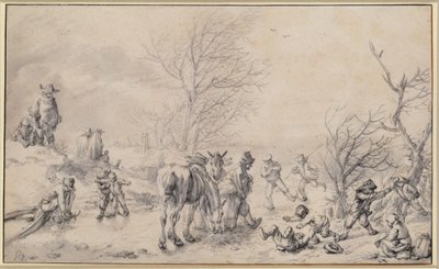 Nöjen på isen av Philips Wouwerman
