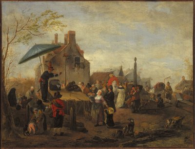 Jonglörer på en marknad av Philips Wouwerman