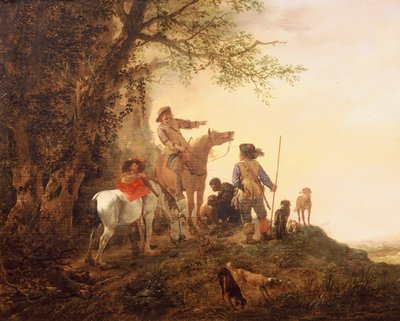 Vilande jägare av Philips Wouwerman