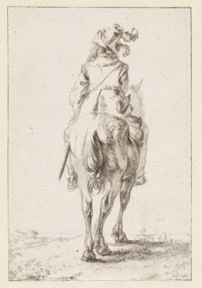 Ryttare till häst, sedd bakifrån av Philips Wouwerman