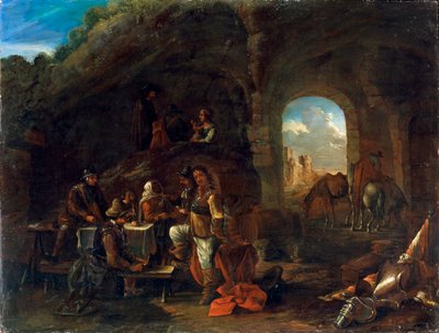 Krogscenen, c1640-1665 av Philips Wouwerman