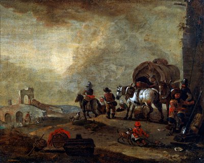 Resenärer på väg, 1600-talet av Philips Wouwerman