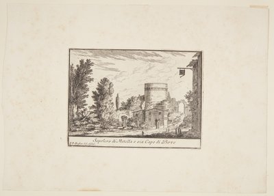 Metellas grav eller båda Capo di Bove av Philothée Francois Duflos