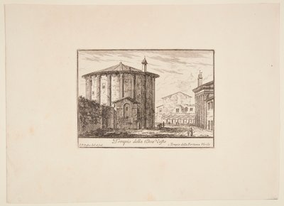 Danska: Tempel till gudinnan Vesta. 1. Templet för Fortuna Virile av Philothée Francois Duflos