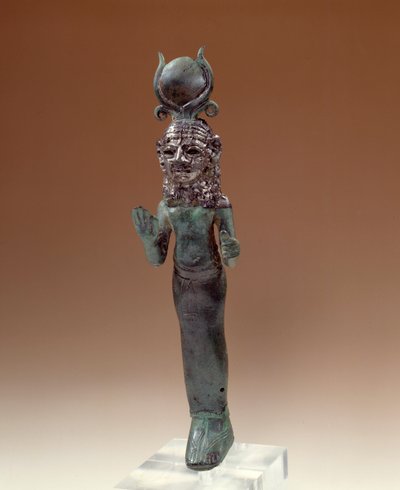 Orientaliska antikviteter: fenicisk gudinna. Statyett av brons och silver. 700-600 f.Kr. Paris, Louvren av Phoenician