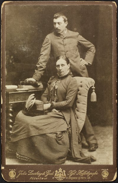 Porträtt av Mette och Paul Gauguin, 1885. av Photo studio Julie Laurberg and Franziska