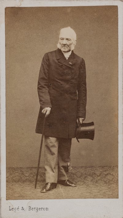 Porträtt av kompositören Gustave Vogt 1781-1870. av Photo studio Legé and Bergeron.