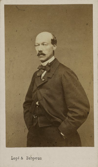 Porträtt av kompositören Alexandre Batta 1816-1902, ca. 1880. av Photo studio Legé and Bergeron.