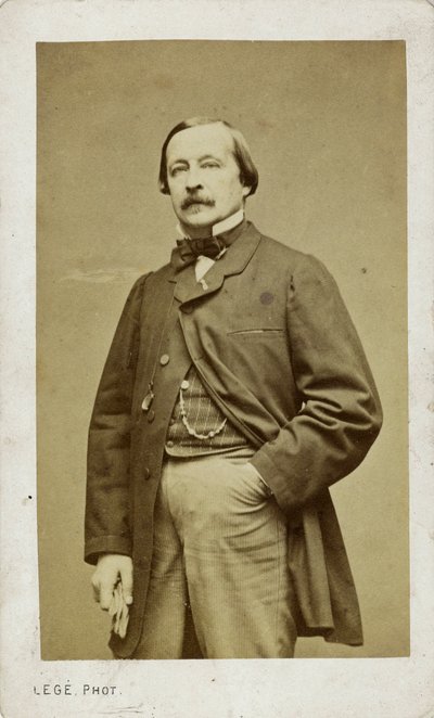 Porträtt av pianisten och kompositören Félix Le Couppey 1811-1887. av Photo studio Legé and Bergeron.